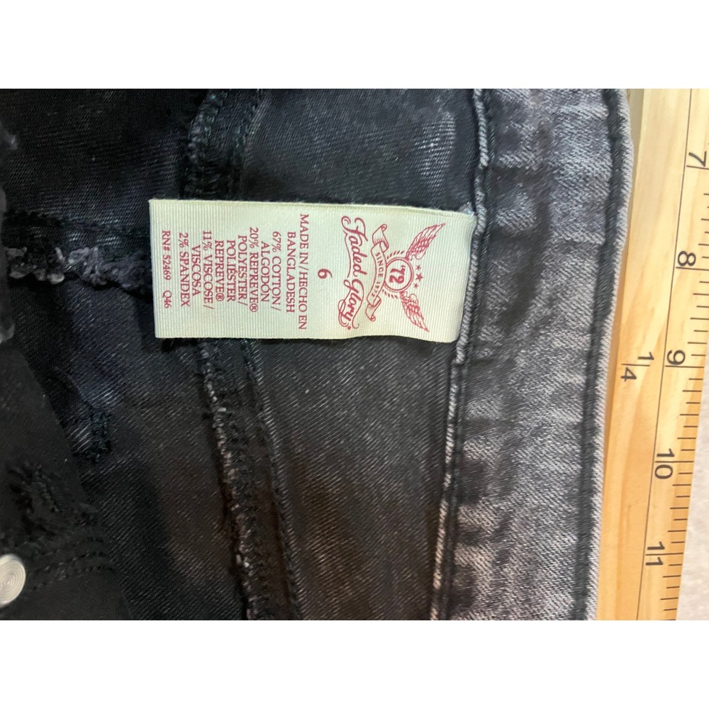 Faded Glory Womens Jeggings Size 6 Soft Stretch Denim Acid Wash Gray Skinny Jean - Picture 5 of 8